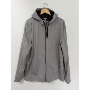 RHONE Spar Full Zip‎ Mens XL Gray Long Sleeve Performance Hooded V2 Pockets